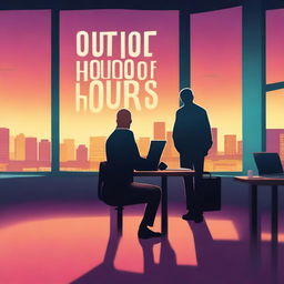 This is a digital art image for a book cover of a Young Adult novel titled 'Out of Office Hours'