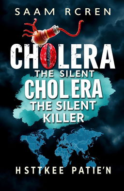 A compelling book cover design focused on the theme of Cholera