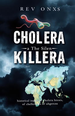 A compelling book cover design focused on the theme of Cholera