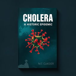 An engaging book cover design centered around the theme of Cholera