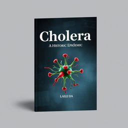 An engaging book cover design centered around the theme of Cholera