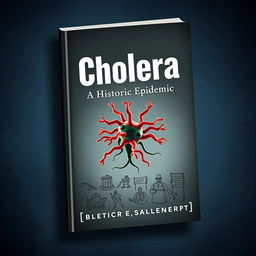 An engaging book cover design centered around the theme of Cholera