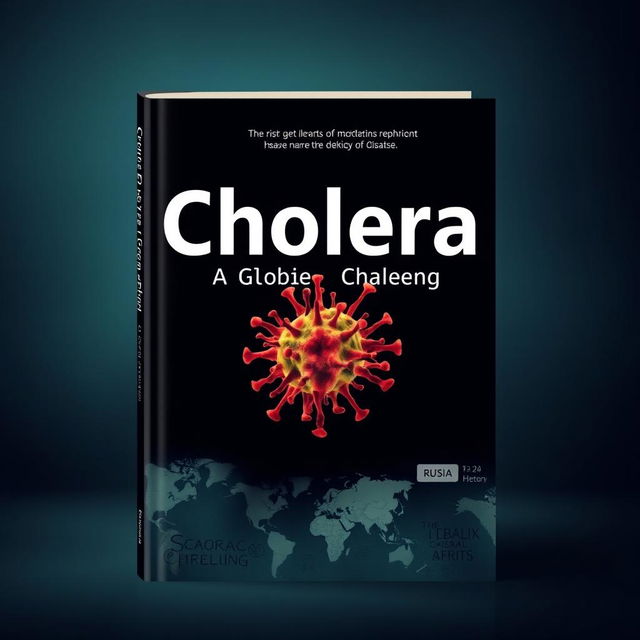 A striking digital artwork designed to resemble a book cover about the disease Cholera, but presented as a standalone poster instead of an actual book