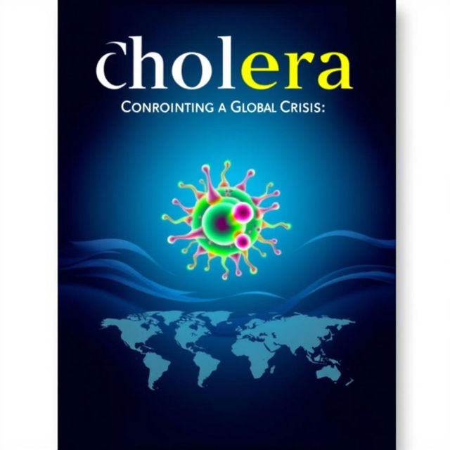 A compelling cover design focused on the disease Cholera, featuring an impactful and educational theme