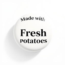 A 3D render of a smooth white round shape placed in the center of a pure white background