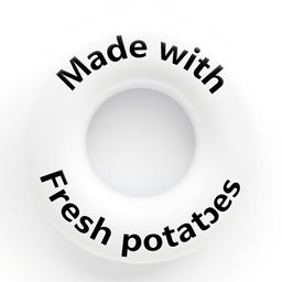 A 3D render of a white round shape featuring a large hole in the center, set against a pure white background