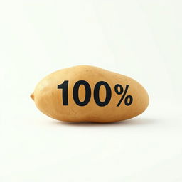 A 3D render of a single realistic potato, showcasing its texture and natural imperfections, placed on a pure white background