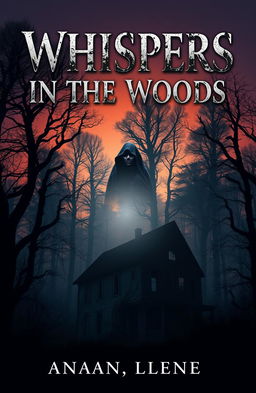 A dark and eerie book cover for a horror mystery novel