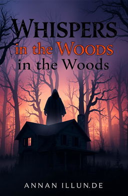 A dark and eerie book cover for a horror mystery novel