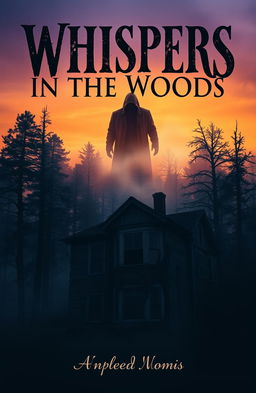 A dark and eerie book cover for a horror mystery novel