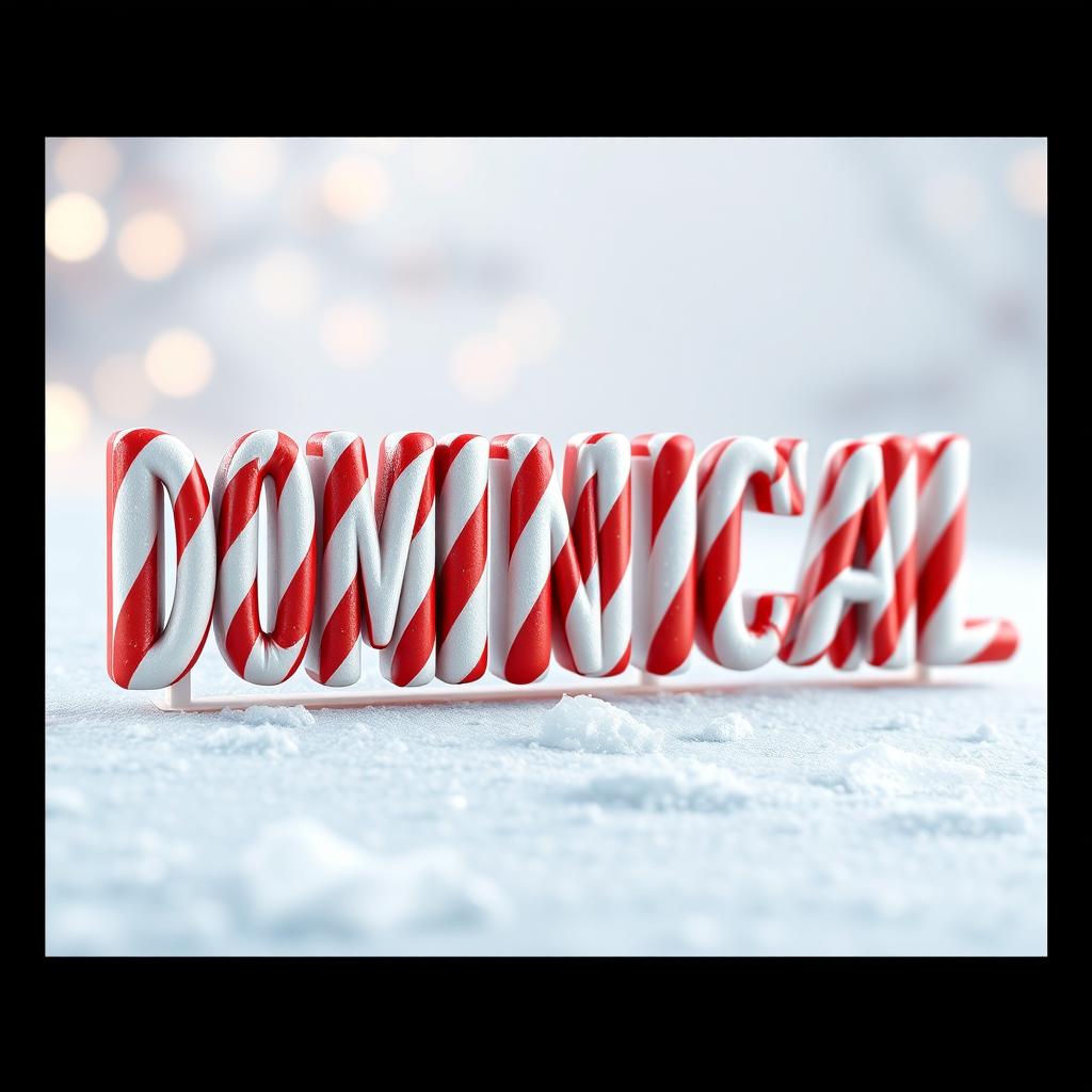 A 3D letter design featuring the text "DOMINICAL" in capital letters