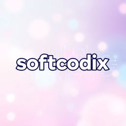 A vibrant and eye-catching cover photo for a Discord profile, showcasing the name 'softcodix' in a stylish and modern font