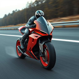 A 3D rendering of a futuristic Benelli racing motorcycle, featuring a unique design with front and side fairings that resemble crocodile skin in carbon
