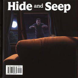 A tense scene on the back cover of a book titled 'Hide and Seek'