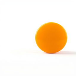 A single 3D rendered orange cheese wheel, prominently displayed against a clean white background