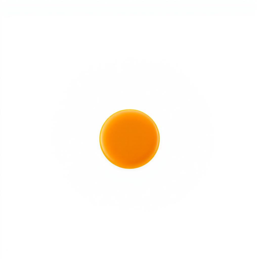 A single 3D rendered orange cheese wheel, prominently displayed against a clean white background