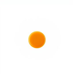 A single 3D rendered orange cheese wheel, prominently displayed against a clean white background