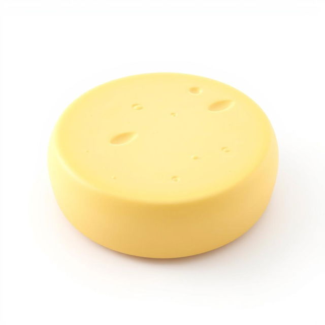 A 3D render of a cheese wedge in a 1/3 round shape, displayed prominently against a clean white background