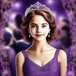 A high-quality digital art image depicts a 14-year-old girl who is a famous actress