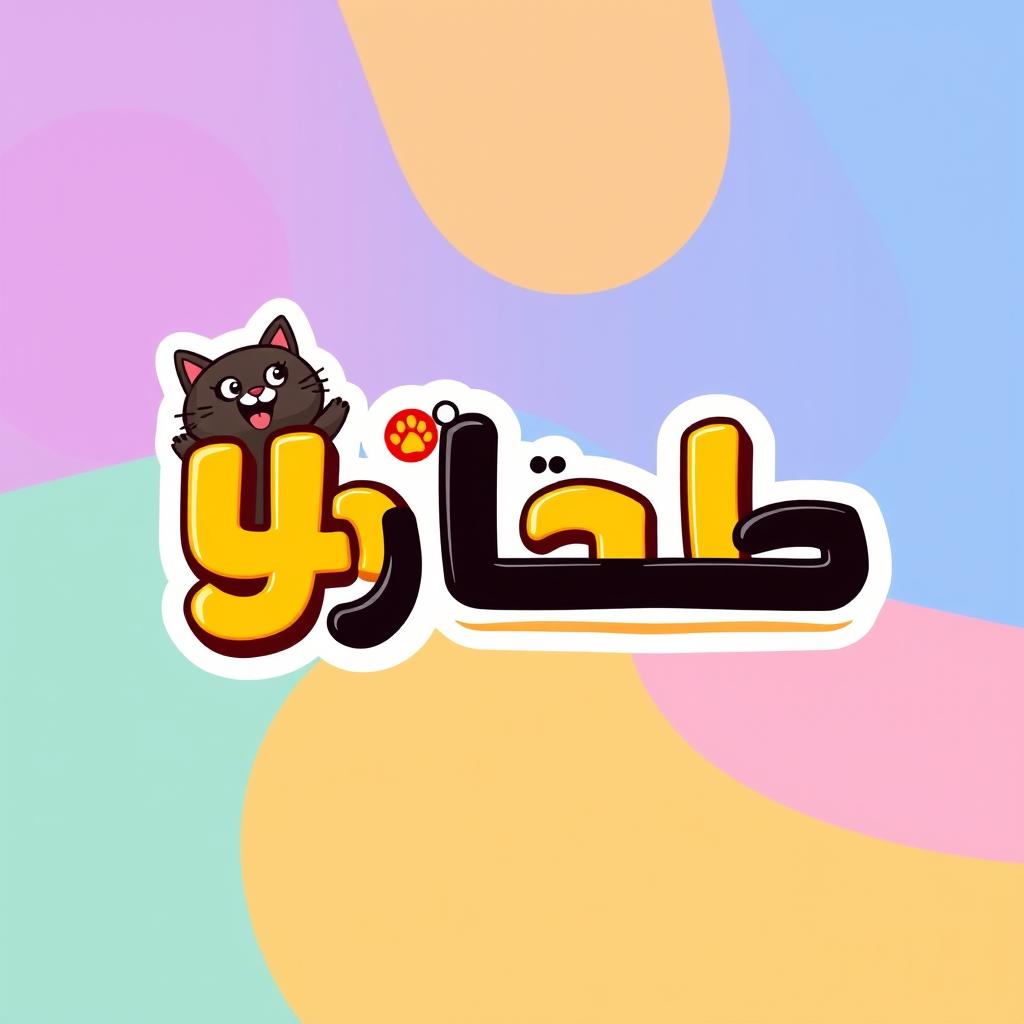 A humorous logo featuring the word 'أسود' (meaning 'Black' in Arabic) in a playful and exaggerated font