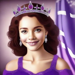 This digital art image of the highest quality portrays a 14-year-old girl who is a famous actress