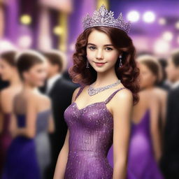 A high-quality digital art image depicts a 14-year-old girl who is a famous actress