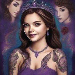 A high-quality digital art image depicts a 16-year-old girl who is a famous actress