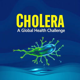 A striking and informative cover design about Cholera, showcasing its impact and importance