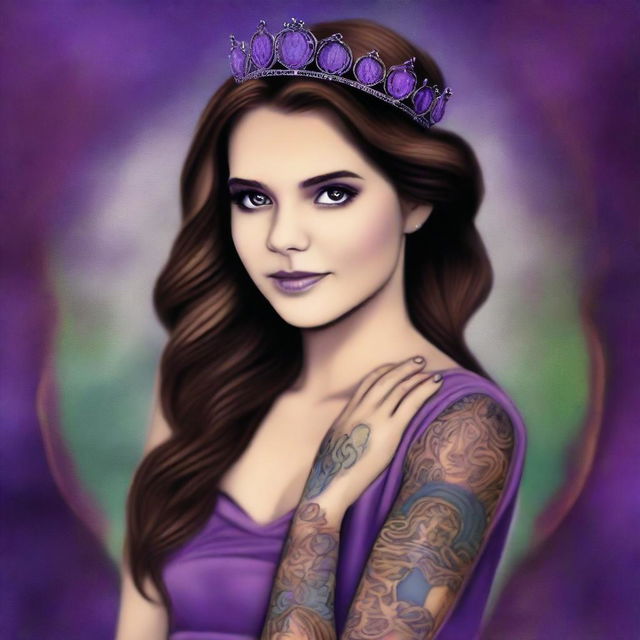 A detailed digital art image presents a 16-year-old girl who is a famous actress