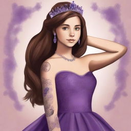 A high-quality digital art image captures a 16-year-old girl who is a famous actress