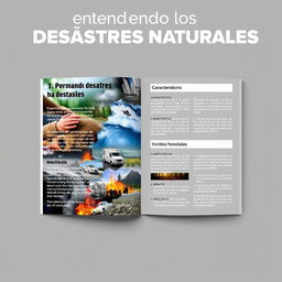 Diseño de un tríptico informativo sobre desastres naturales