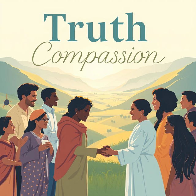 A visually striking poster that symbolizes the themes of truth and compassion