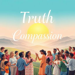 A visually striking poster that symbolizes the themes of truth and compassion