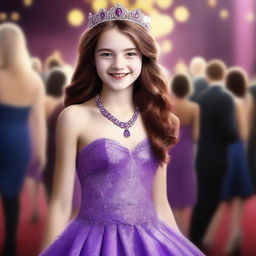 A high-quality, realistic digital art image presents a 14-year-old girl who is a famous actress