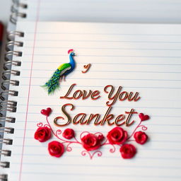 A lined page of a notebook with elegant, intricate details