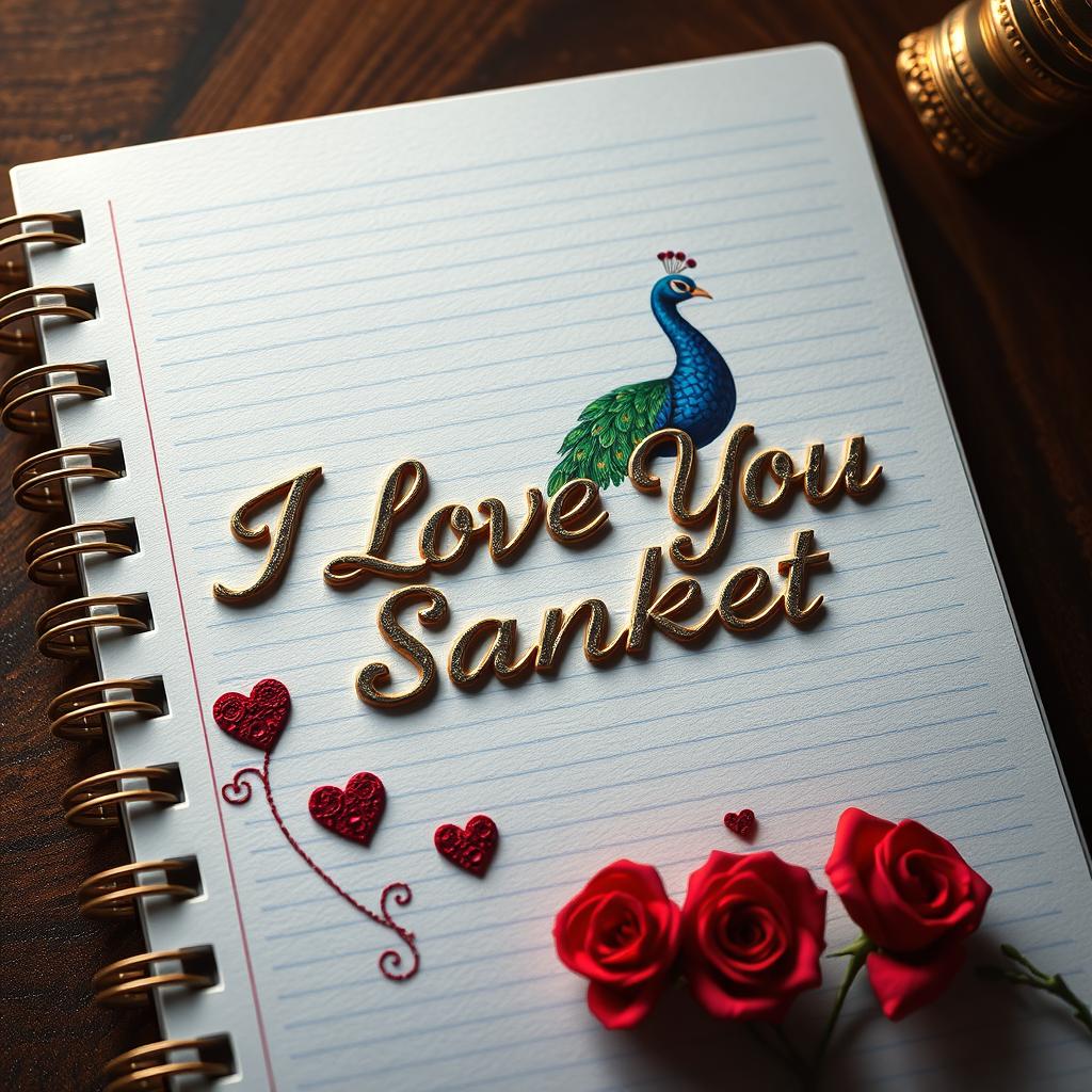 A lined page of a notebook with elegant, intricate details