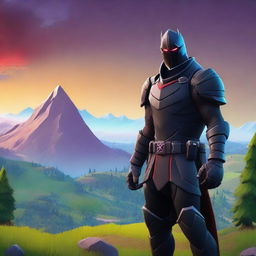 A top-notch digital art wallpaper featuring the Black Knight from Fortnite