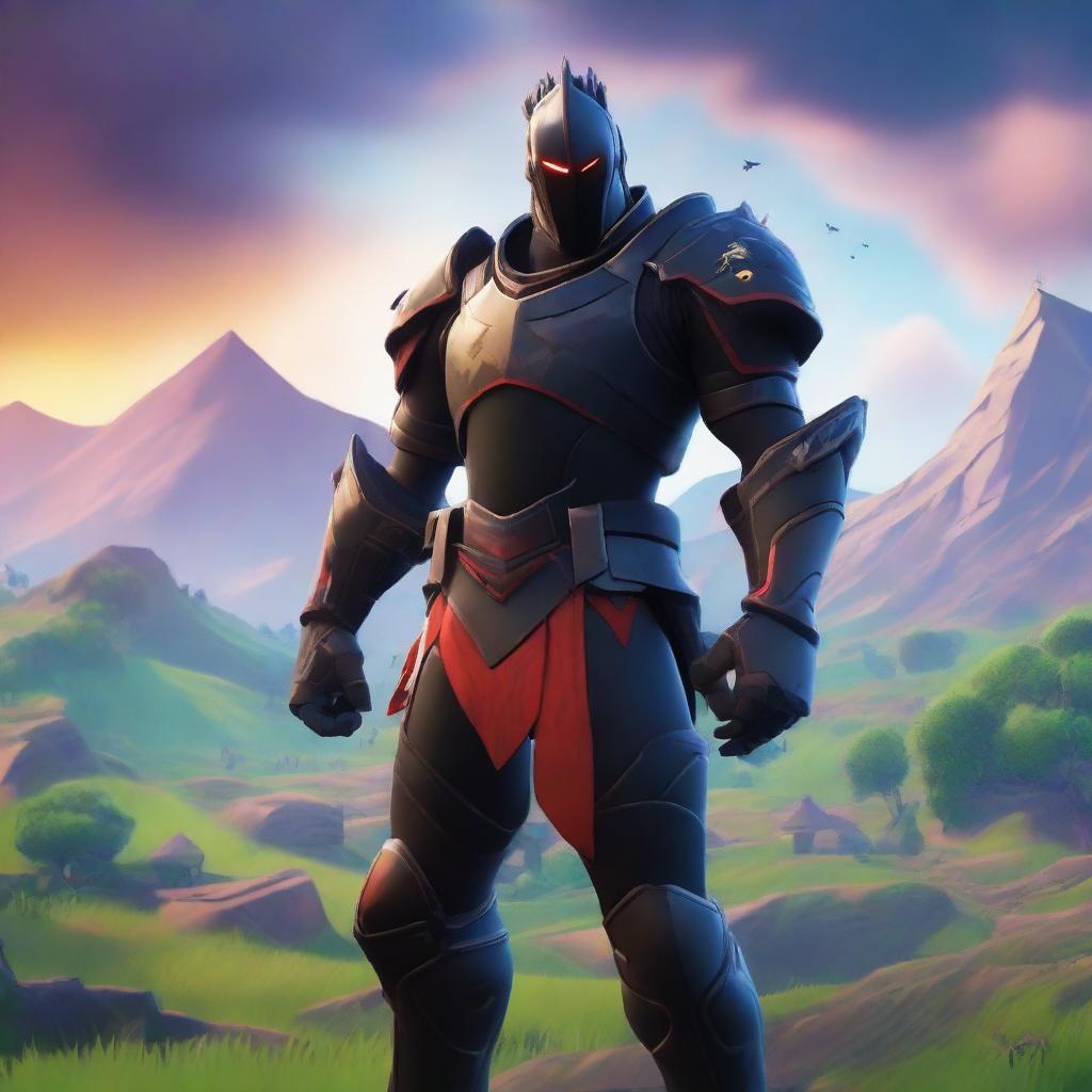 A top-notch digital art wallpaper featuring the Black Knight from Fortnite