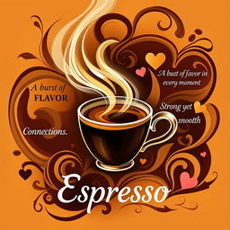 A vibrant and artistic poster inspired by the song "Espresso" by Sabrina Carpenter