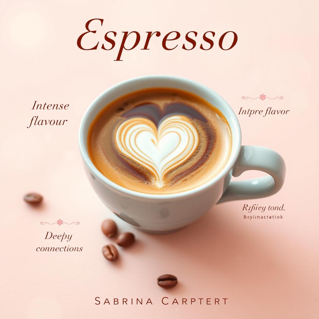 An aesthetically pleasing Instagram poster inspired by the song "Espresso" by Sabrina Carpenter