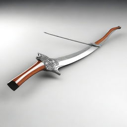 An image of a unique weapon, a bow with a blade