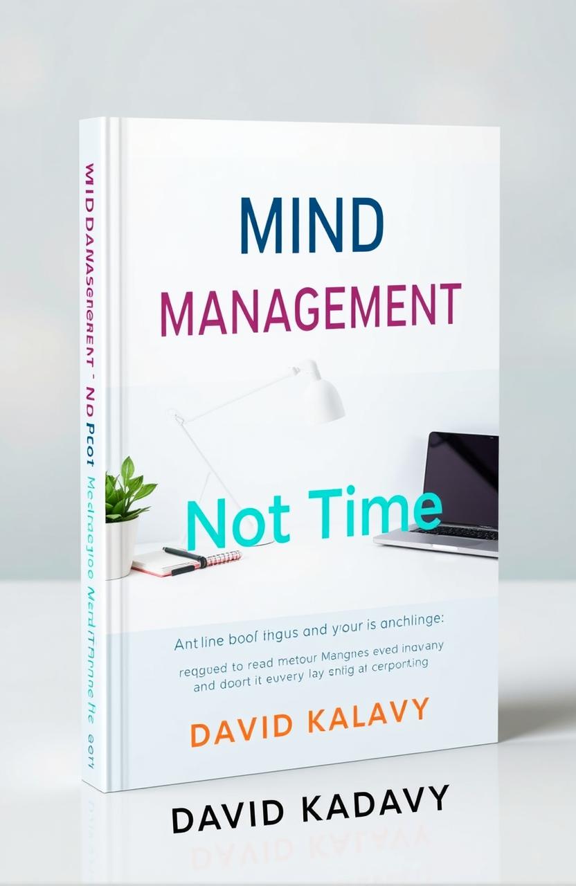 A thought-provoking book cover design for 'Mind Management, Not Time Management' by David Kadavy