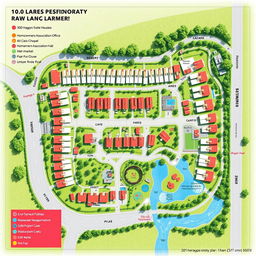A vibrant, detailed layout plan for a 10