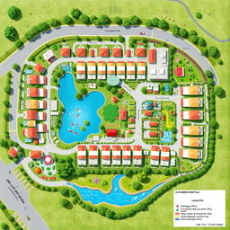 A vibrant, detailed layout plan for a 10