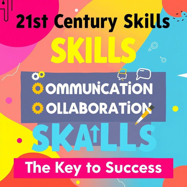 A vibrant and engaging poster titled '21st Century Skills: The Key to Success'