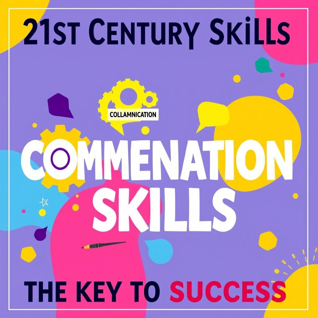 A vibrant and engaging poster titled '21st Century Skills: The Key to Success'