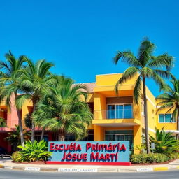 A modern elementary school situated in a vibrant, tropical city