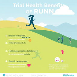 An infographic illustrating the mental health benefits of running