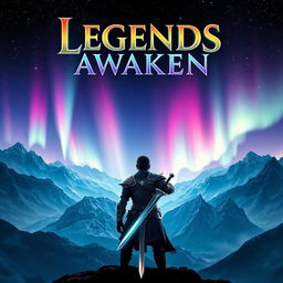 A captivating movie title poster featuring an epic fantasy landscape