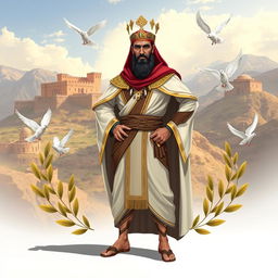 A powerful and authoritative figure representing a ruler of the Earth, specifically hailing from the Karak region in Jordan and belonging to the Al-Amro tribe